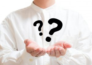 クエスチョンマークを持つ